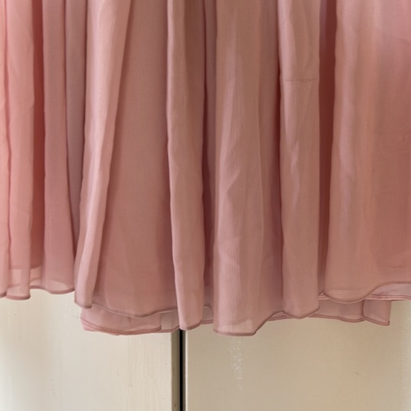 Pink floor length bridesmaid dress, zip back - Picture 3 of 8